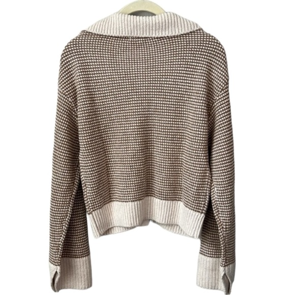 One Grey Day Brizo Houndstooth Cardigan Sweater In Beige - Picture 5 of 15